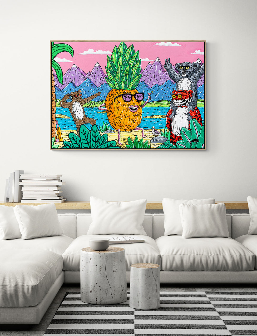 Dani the Dancing Pineapple & Friends - Canvas Print - Ready to Hang