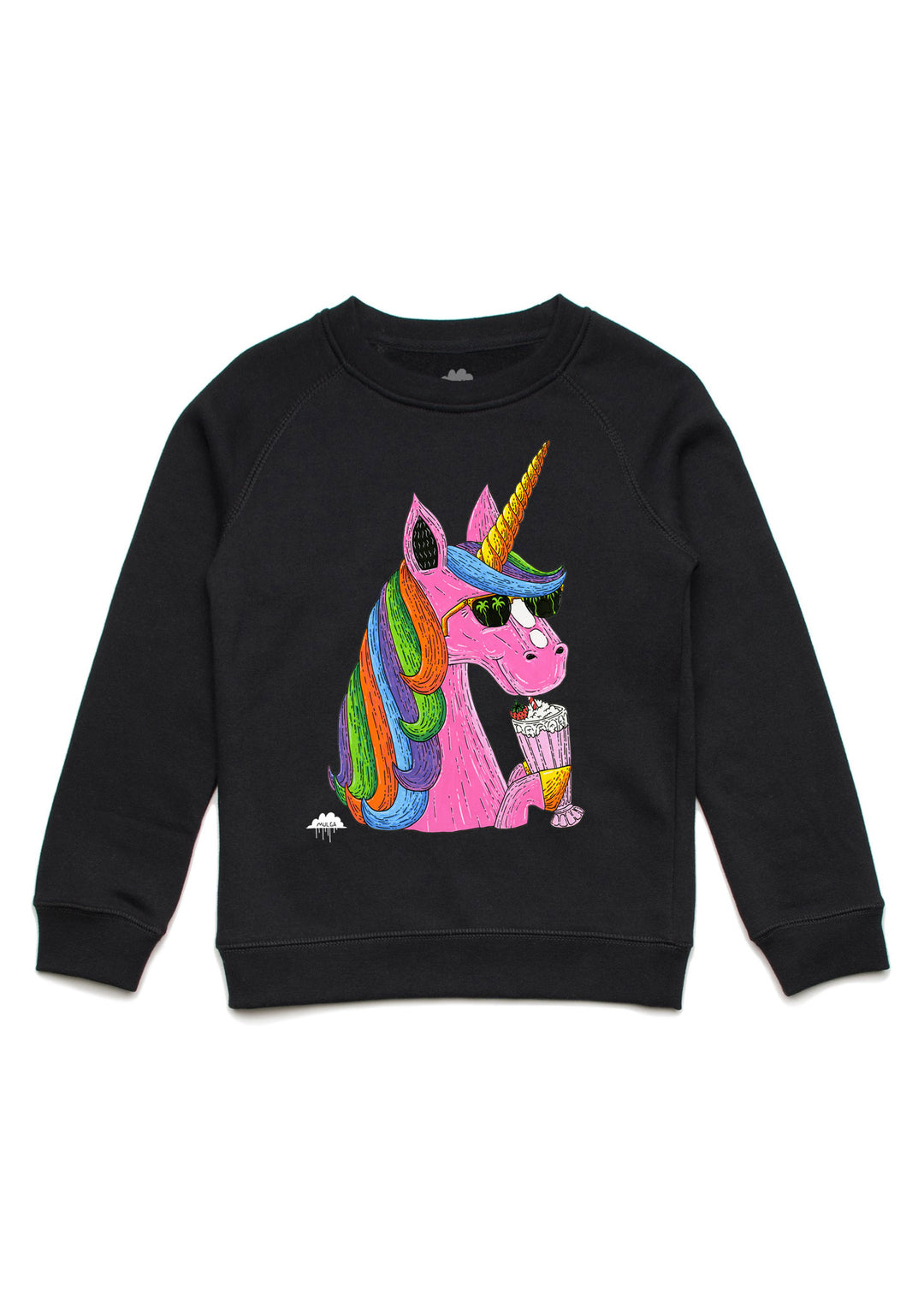 Millie the Milkshake Unicorn - Kids Jumper - Black