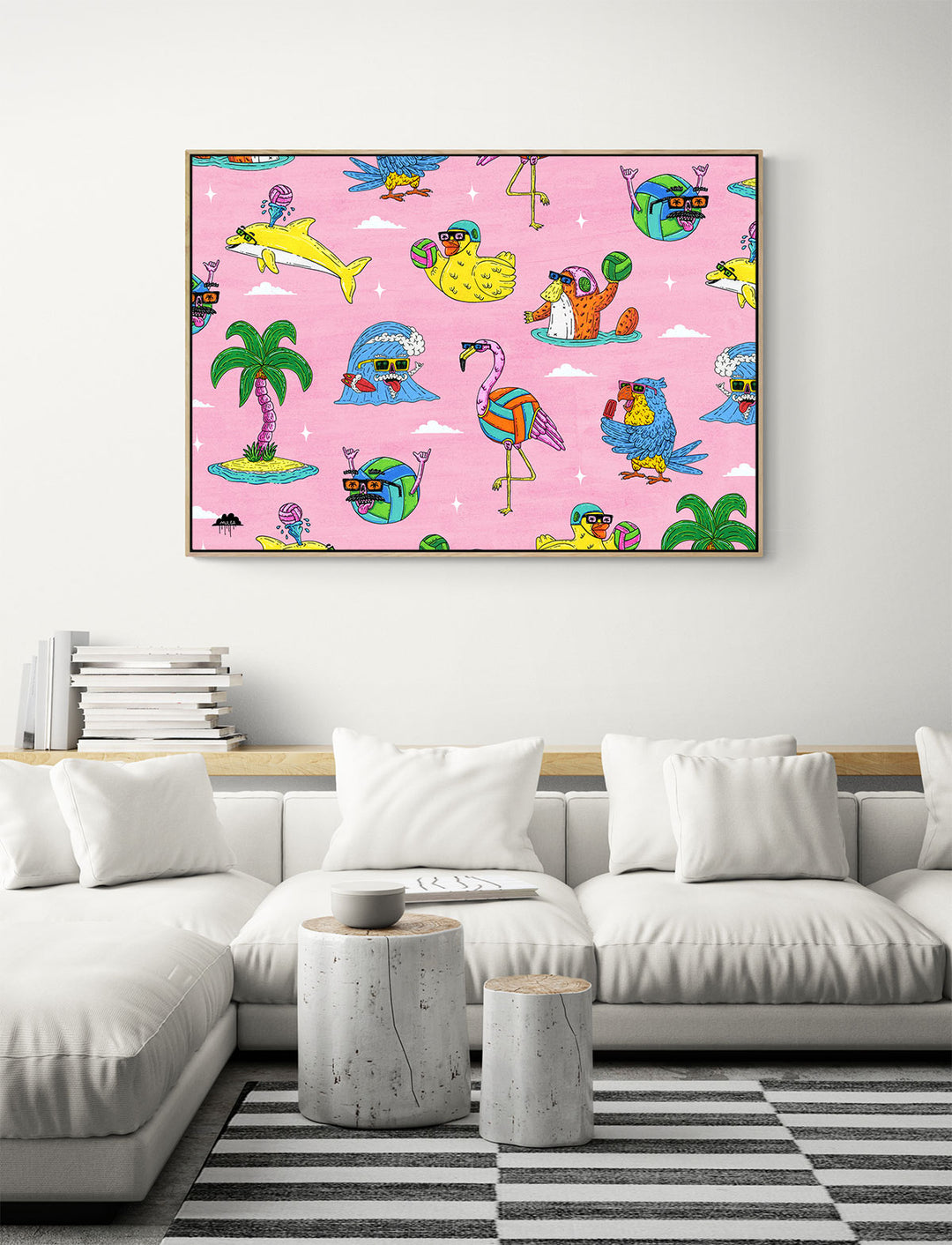 Water Polo Goodtimes - Framed Canvas Print - Ready to Hang