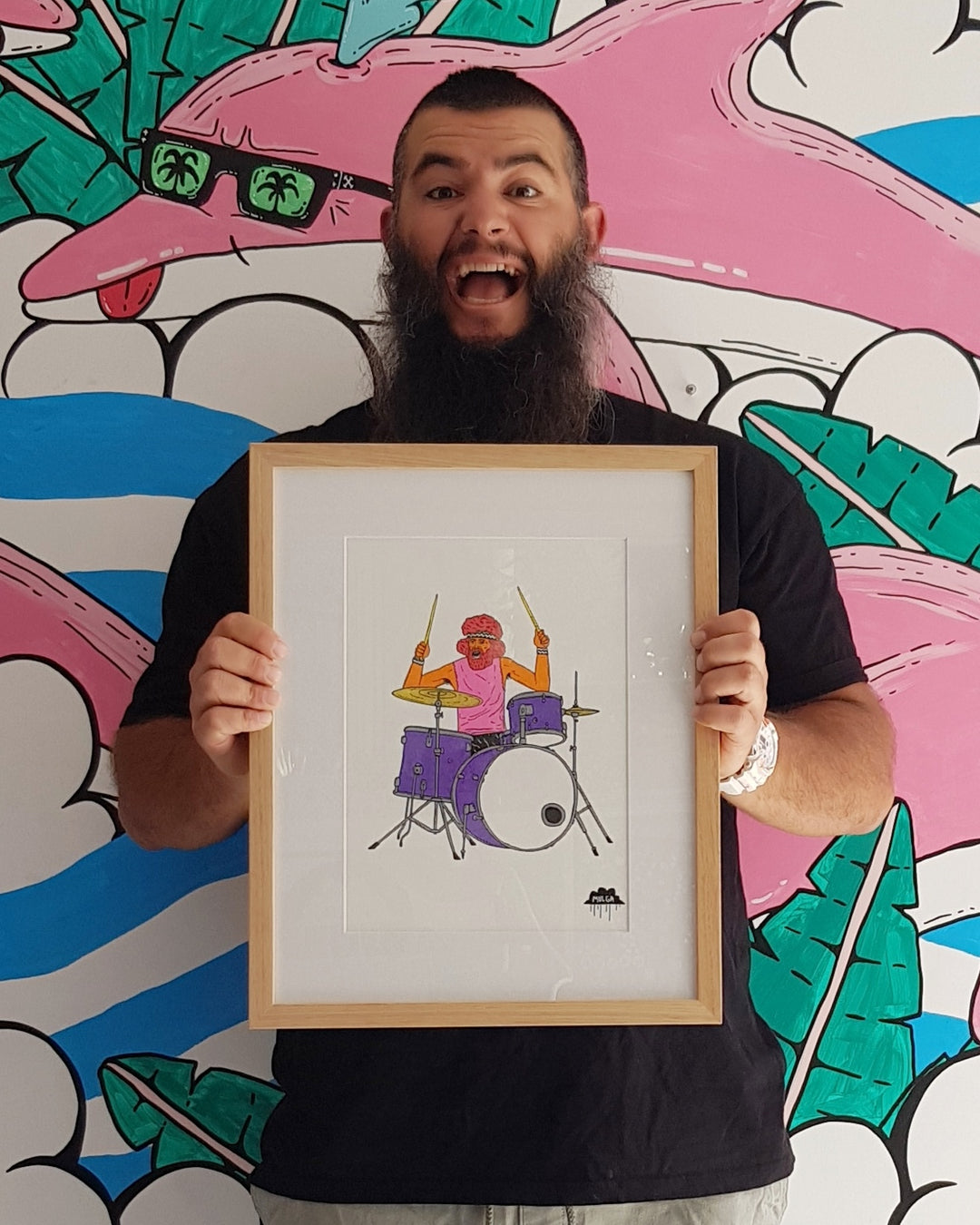 *SOLD* Drummer Dave  - Original Painting