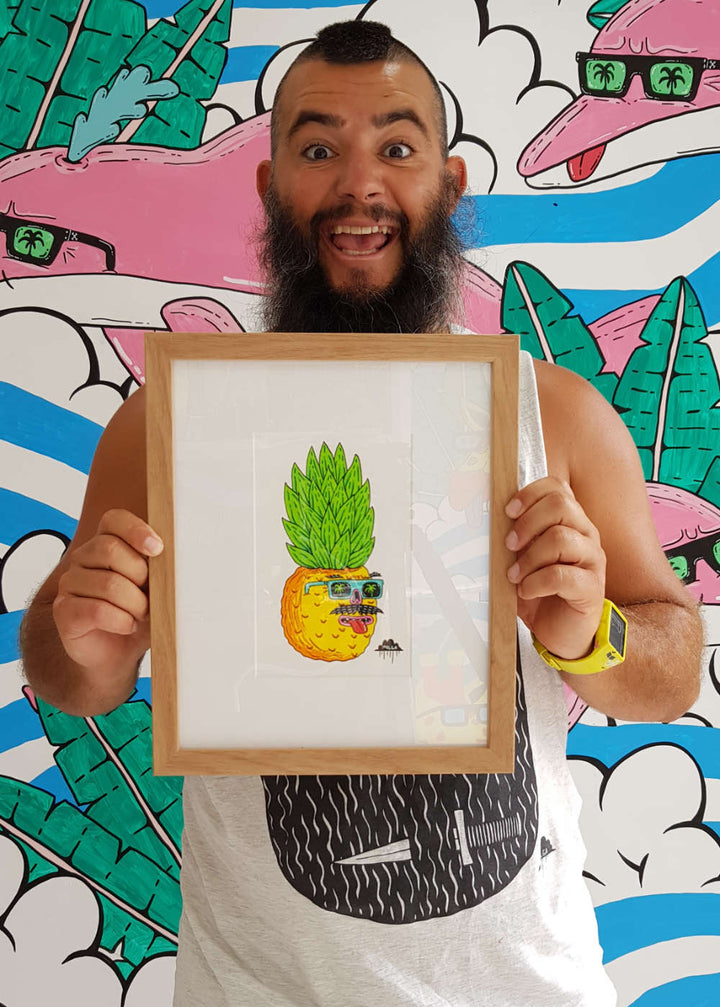 *SOLD* Big Johnny Boy the Pineapple - Original Painting