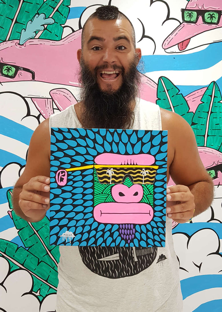 *SOLD* Bertie the Blue Gorilla - Original Painting