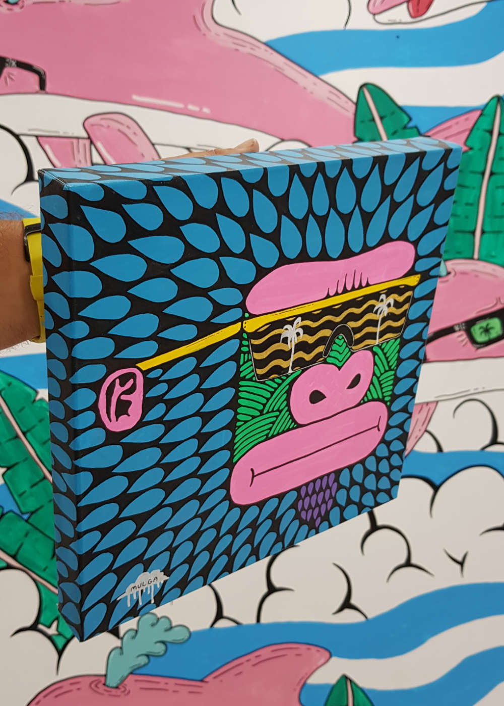 *SOLD* Bertie the Blue Gorilla - Original Painting