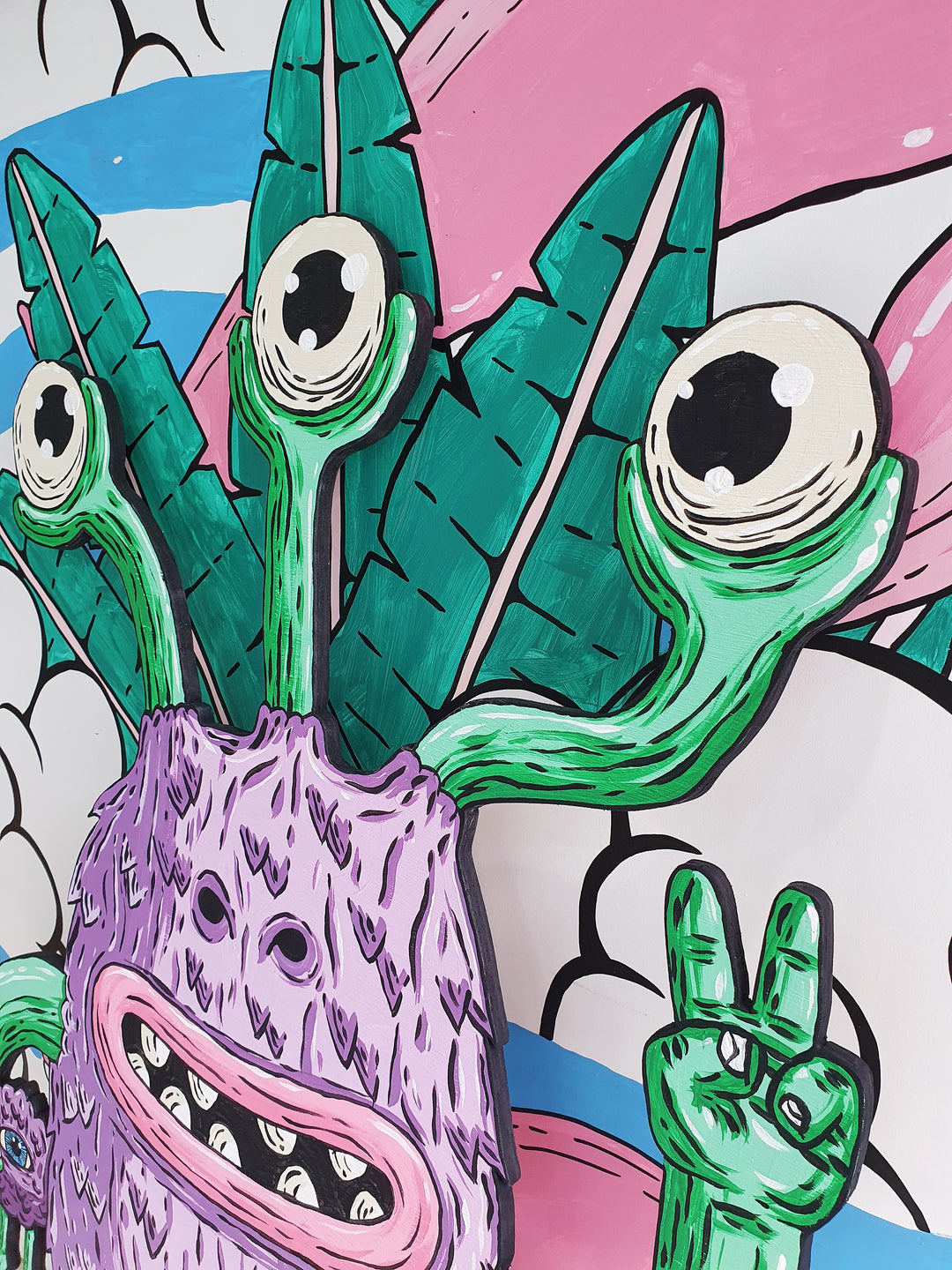 *SOLD* Fluffy the Extraterrestrial  - Original Painting