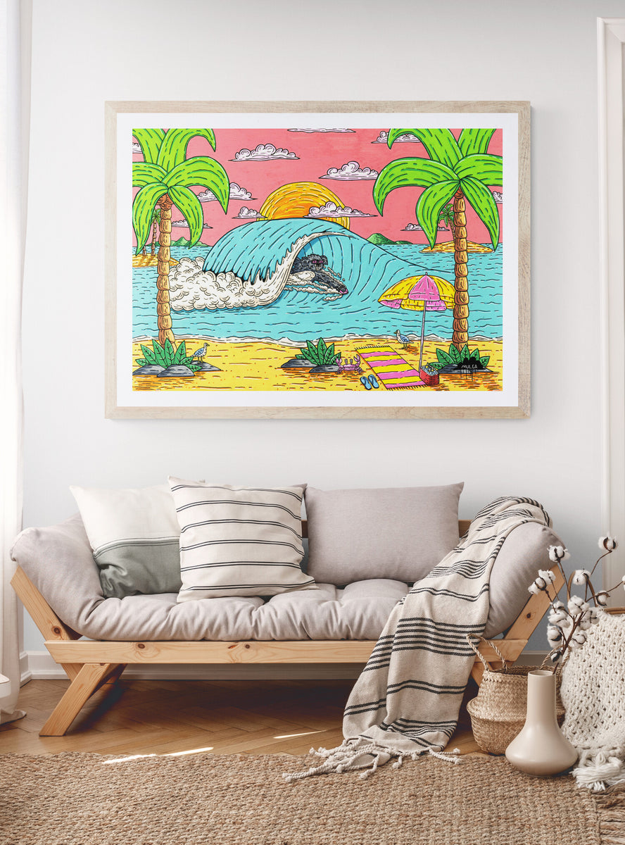 Surfer Sam the Koala - Premium Giclée Fine Art Print – Mulga The Artist