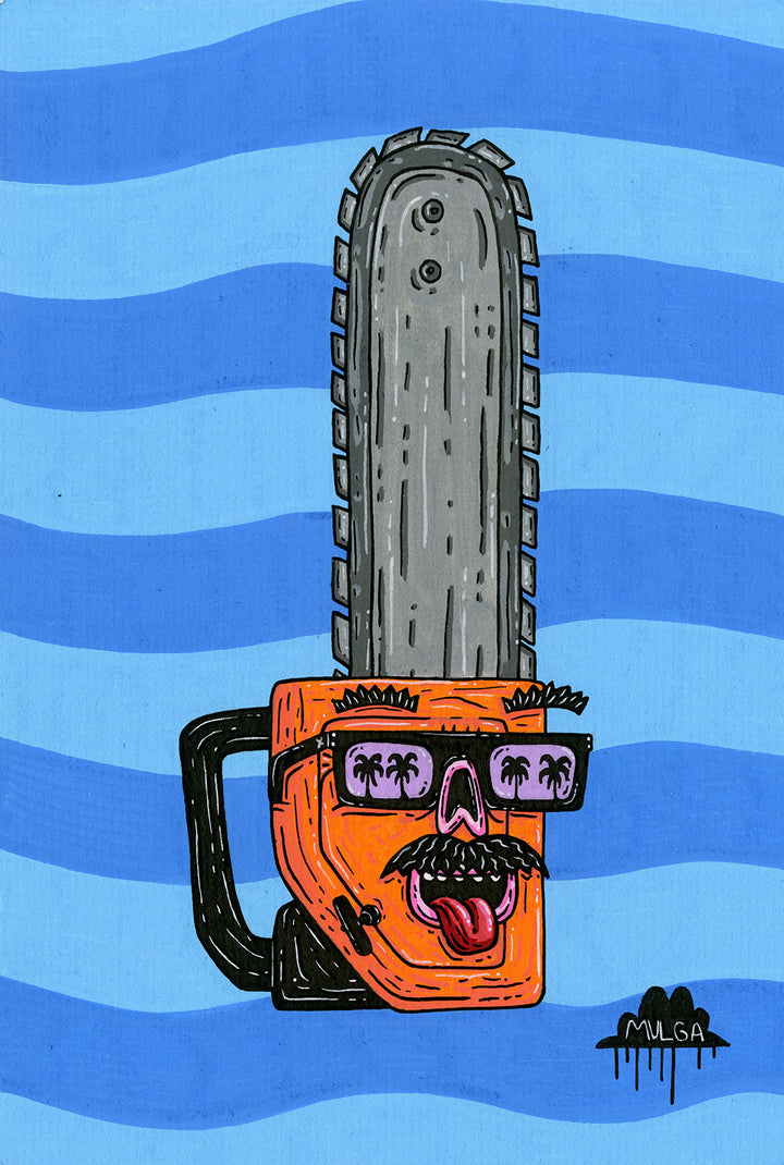 *SOLD* Chuck the Chainsaw - Original Painting