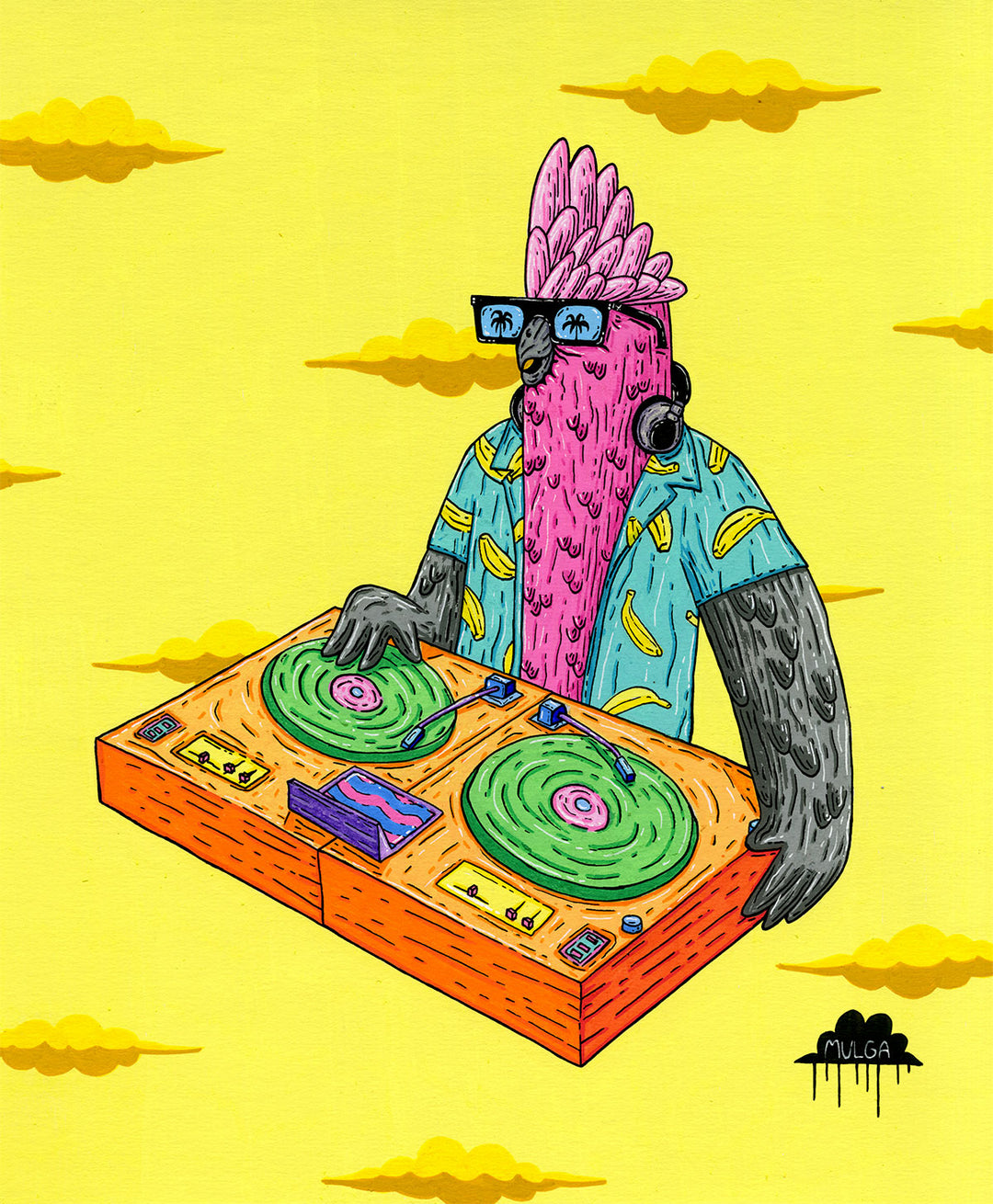 *SOLD* DJ Gaz the Galah - Original Painting