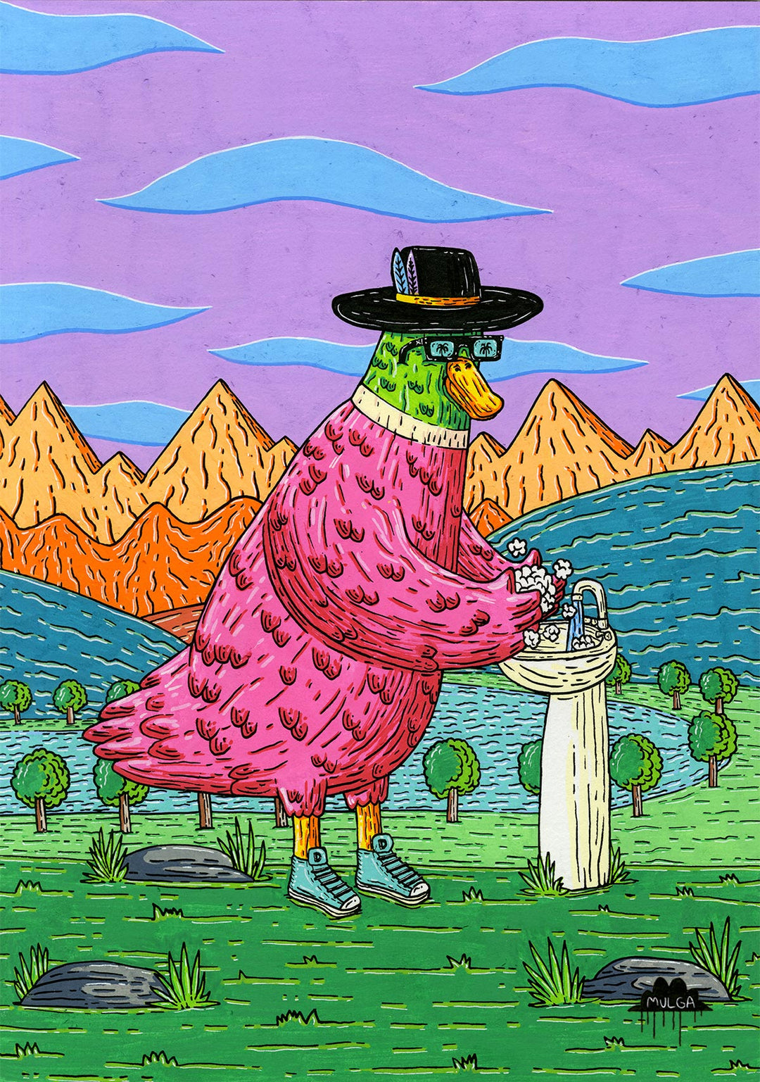 *SOLD* Darrell the Duck - Original Painting