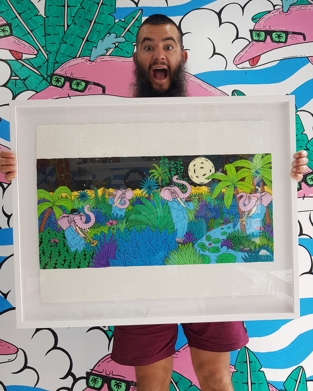 *SOLD* - Elephants with Trumpets - Original Painting