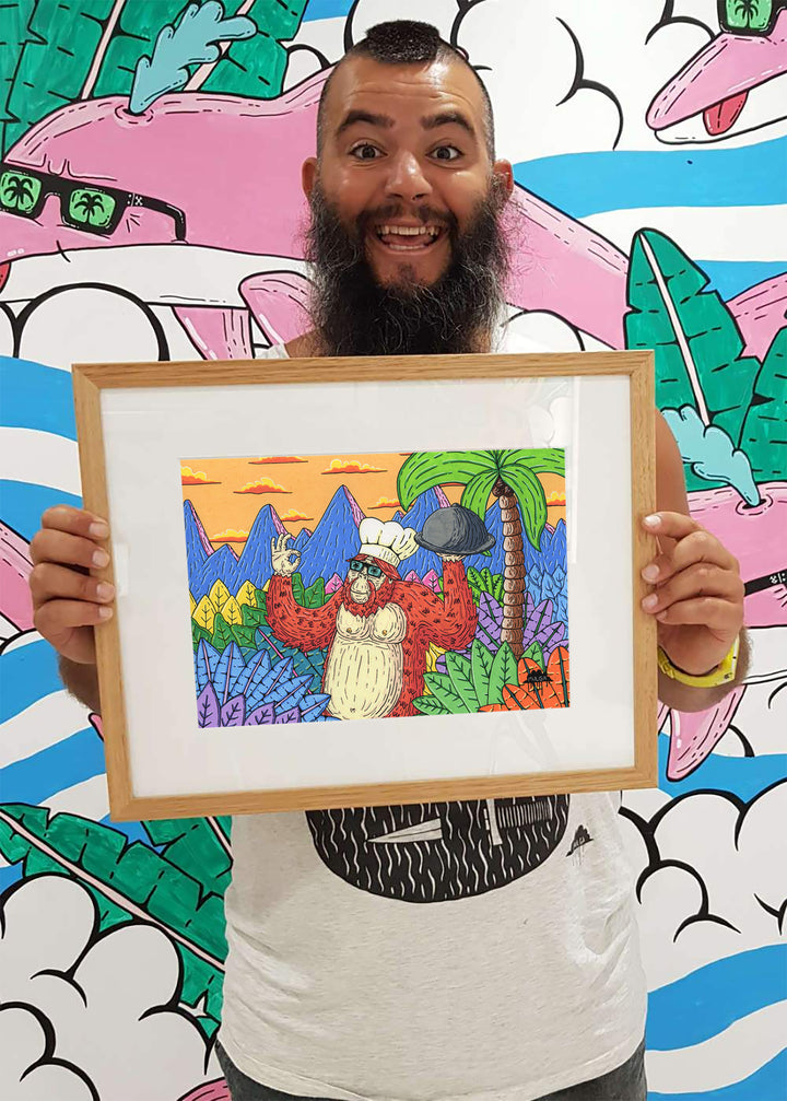*SOLD* Gary the Orangutan Chef - Original Painting