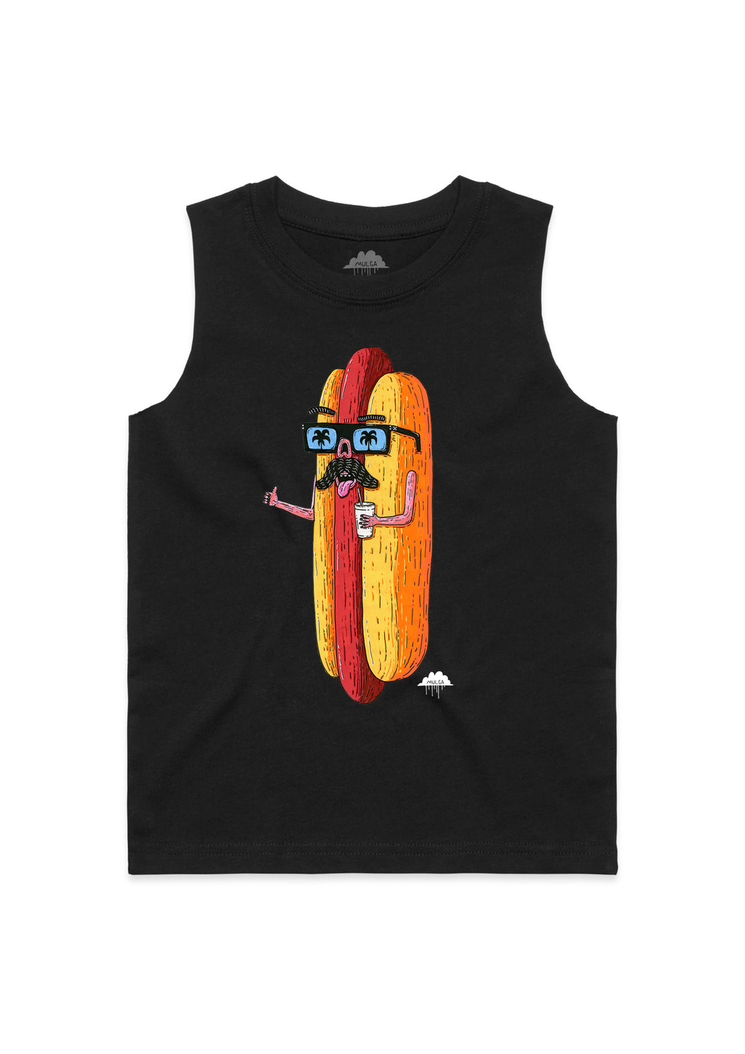 Henry the Hotdog - Kids Tank - Black