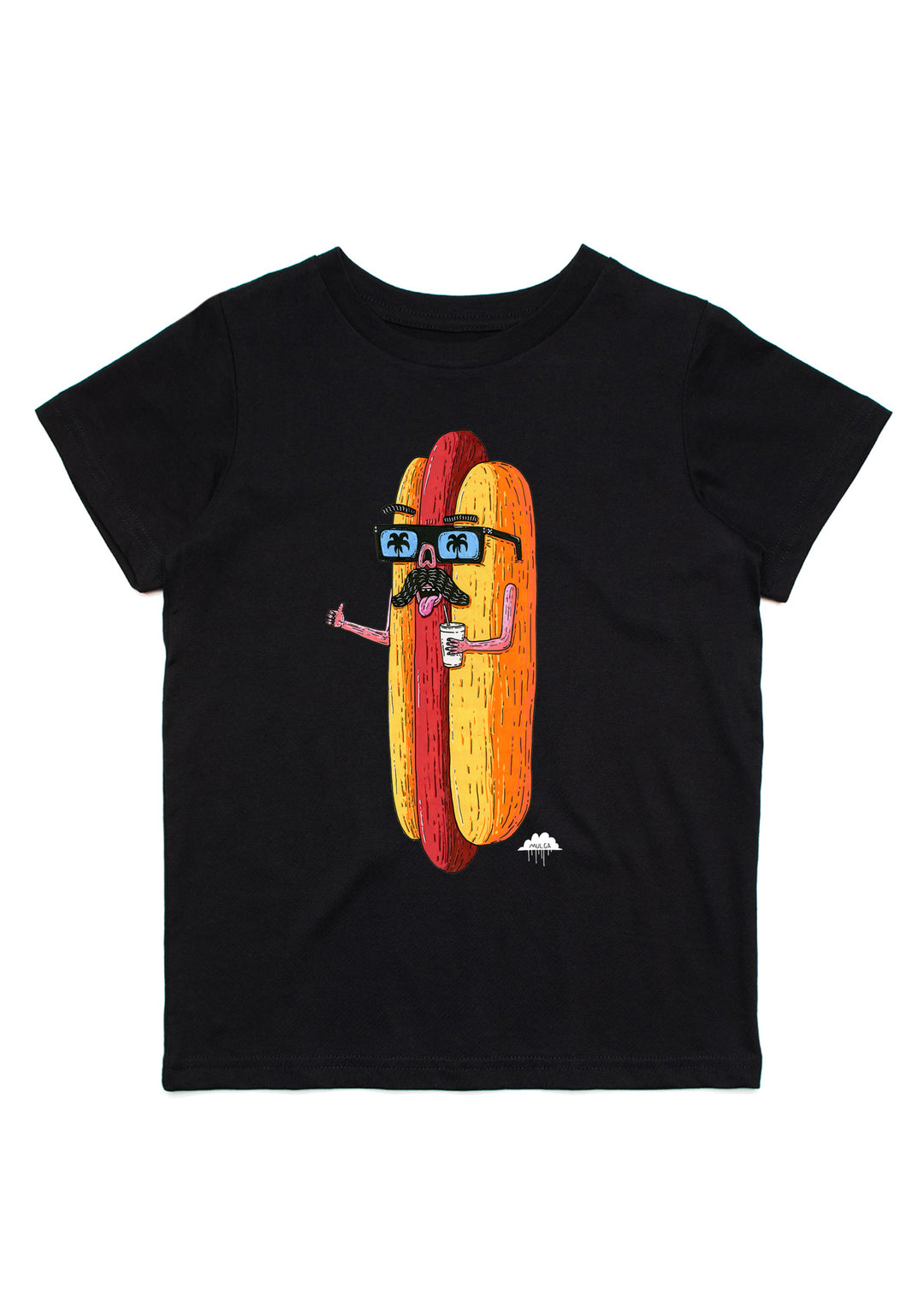 Henry the Hotdog - Kids Tee - Black
