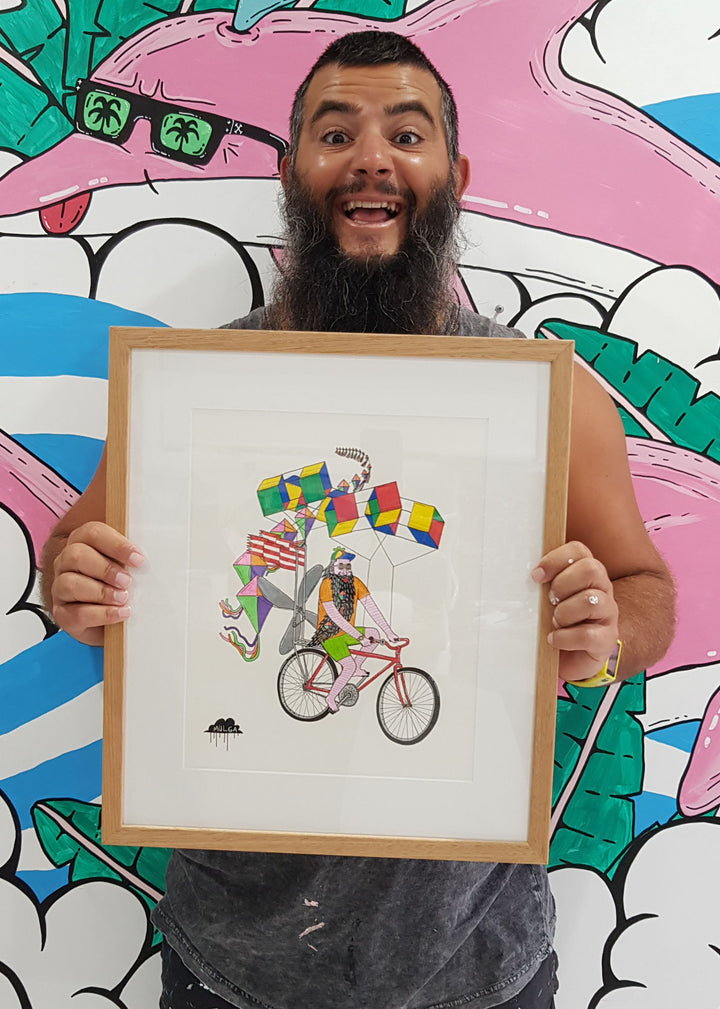 *SOLD* Bicycle Kite Kyle - Original Painting