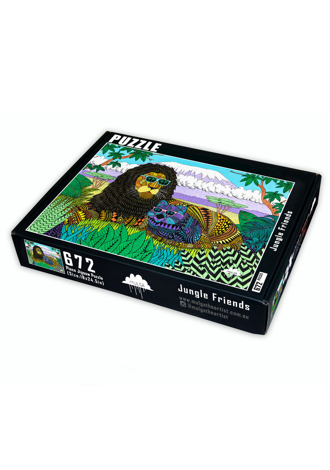 Jungle Friends - 672 Piece Large Puzzle