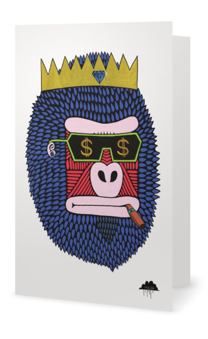 King Bling Bruce-Greeting Card