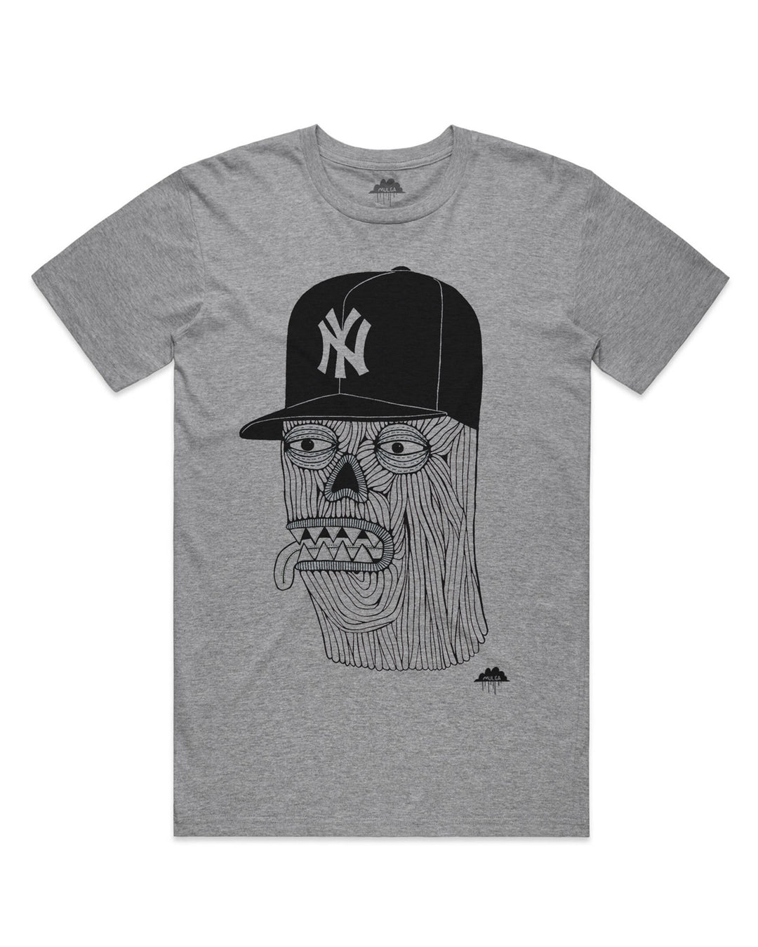 New York Zombie -Men's Crew Neck Tee- Grey Marle