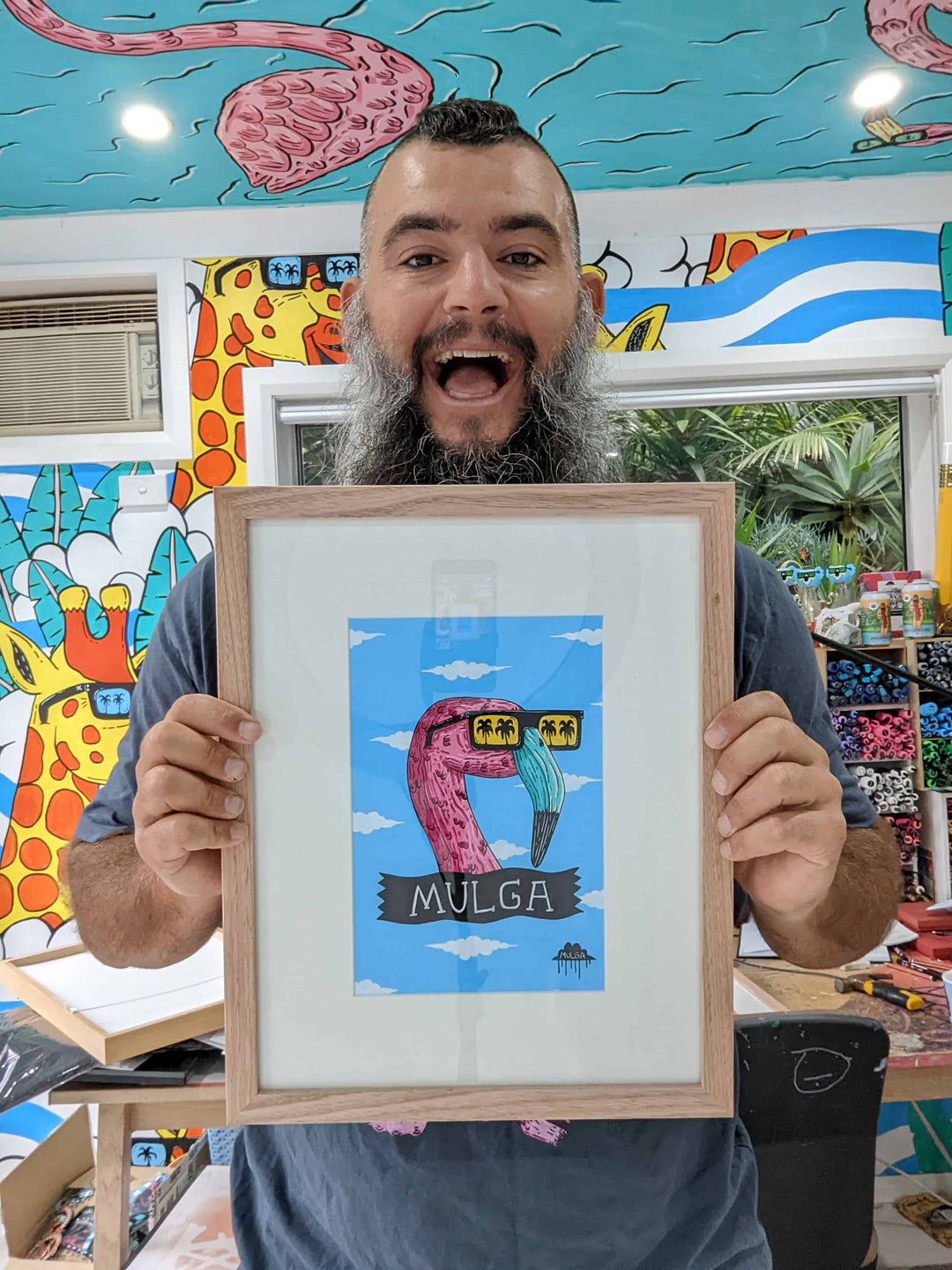 *SOLD* Freddy the Flamingo - Original Painting