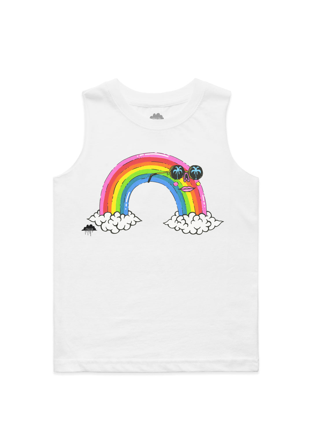 Rhonda the Rainbow - Kids Tank - White