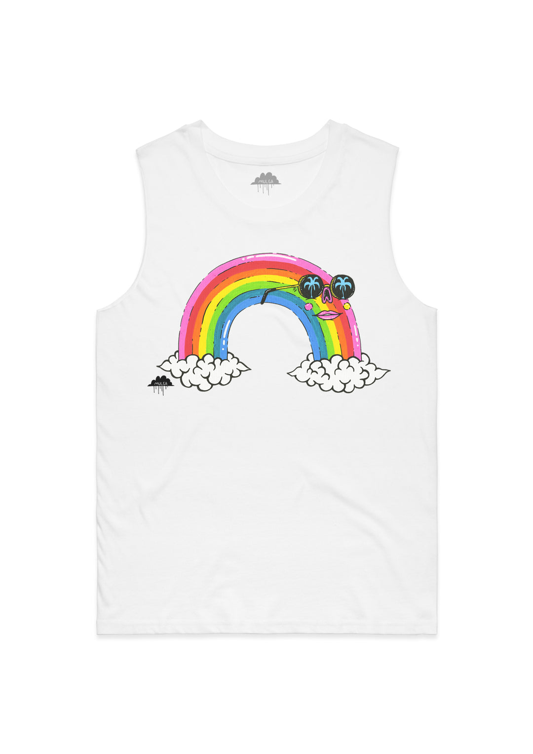 Rhonda the Rainbow -Womens Tank-White
