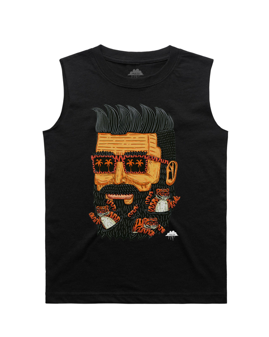 Tiger Beard Brenden - Kids Tank - Black