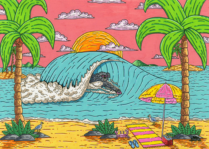 *SOLD* Barry the Bodysurfing Koala  - Original Painting