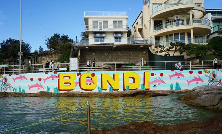 Bondi Beach Sea Wall, NSW.