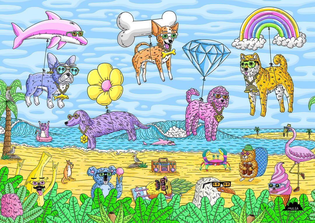Beautiful Balloon Doggies - Fine Art Print