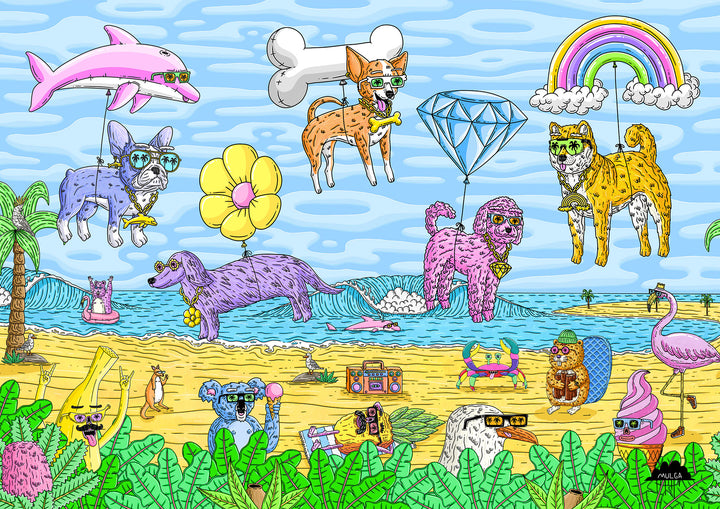 Beautiful Balloon Doggies - Fine Art Print