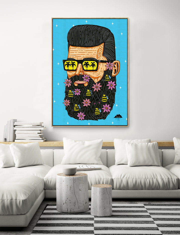 Bee Beard Bertie - Fine Art Print