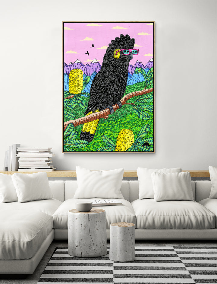 Bettina the Black Cockatoo - Fine Art Print