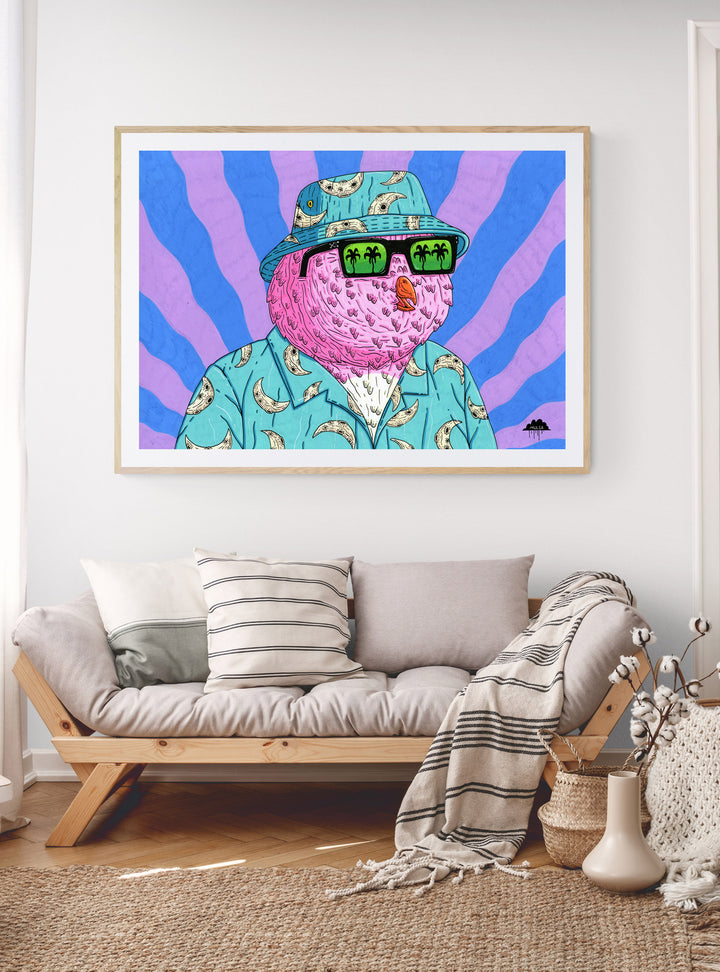 Charlie Moon the Funky Owl - Fine Art Print