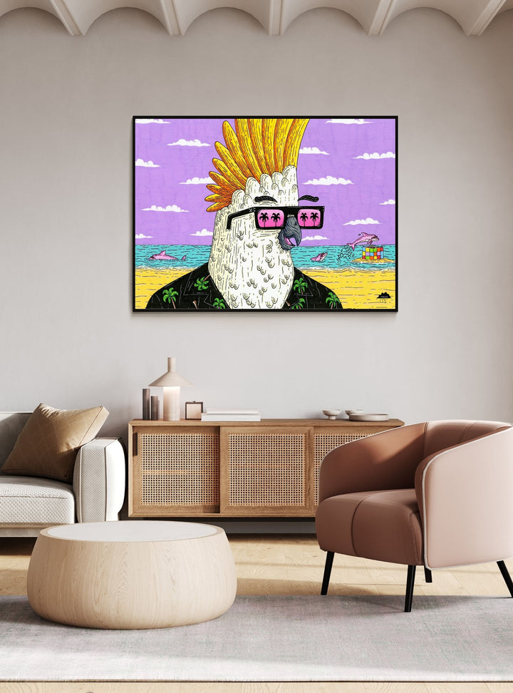 Cherry the Chiller Cockie - Limited Edition Framed Canvas Print