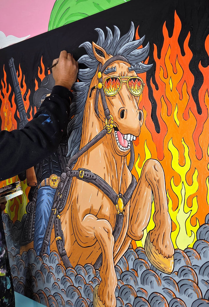 Rip Rides Again - Dutton Ranch - Original Painting