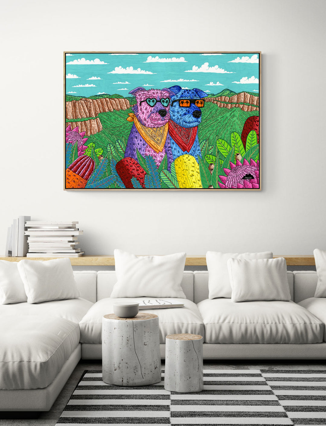 Floyd and Flick the Doggies - Fine Art Print