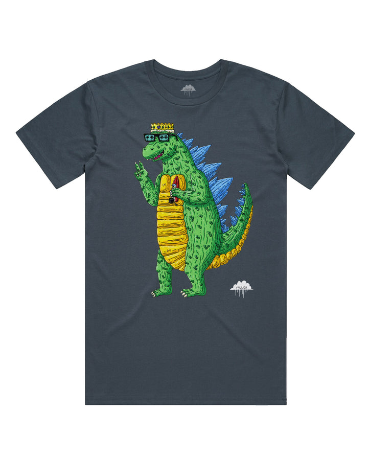 Garth the Godzilla-Men's Tee-Petrol Blue