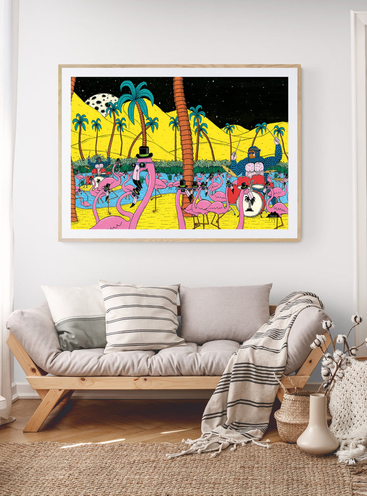 Gorillas on Drums - Fine Art Print