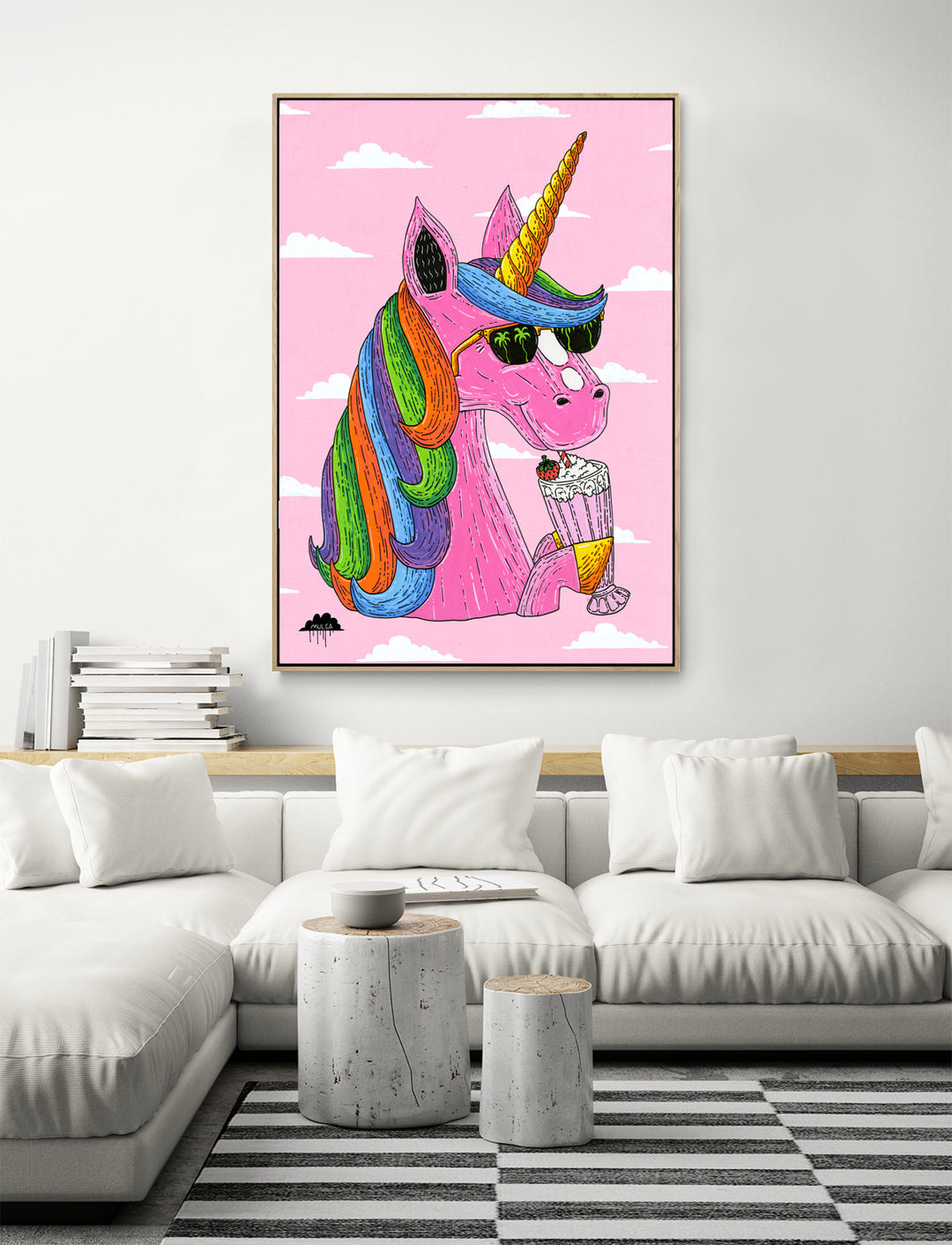 Millie the Milkshake Unicorn - Fine Art Print