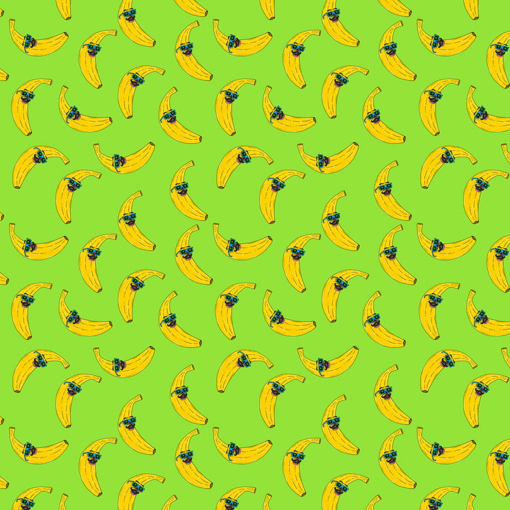 Mulga Fabric - Bouncing Bananas - 1metre