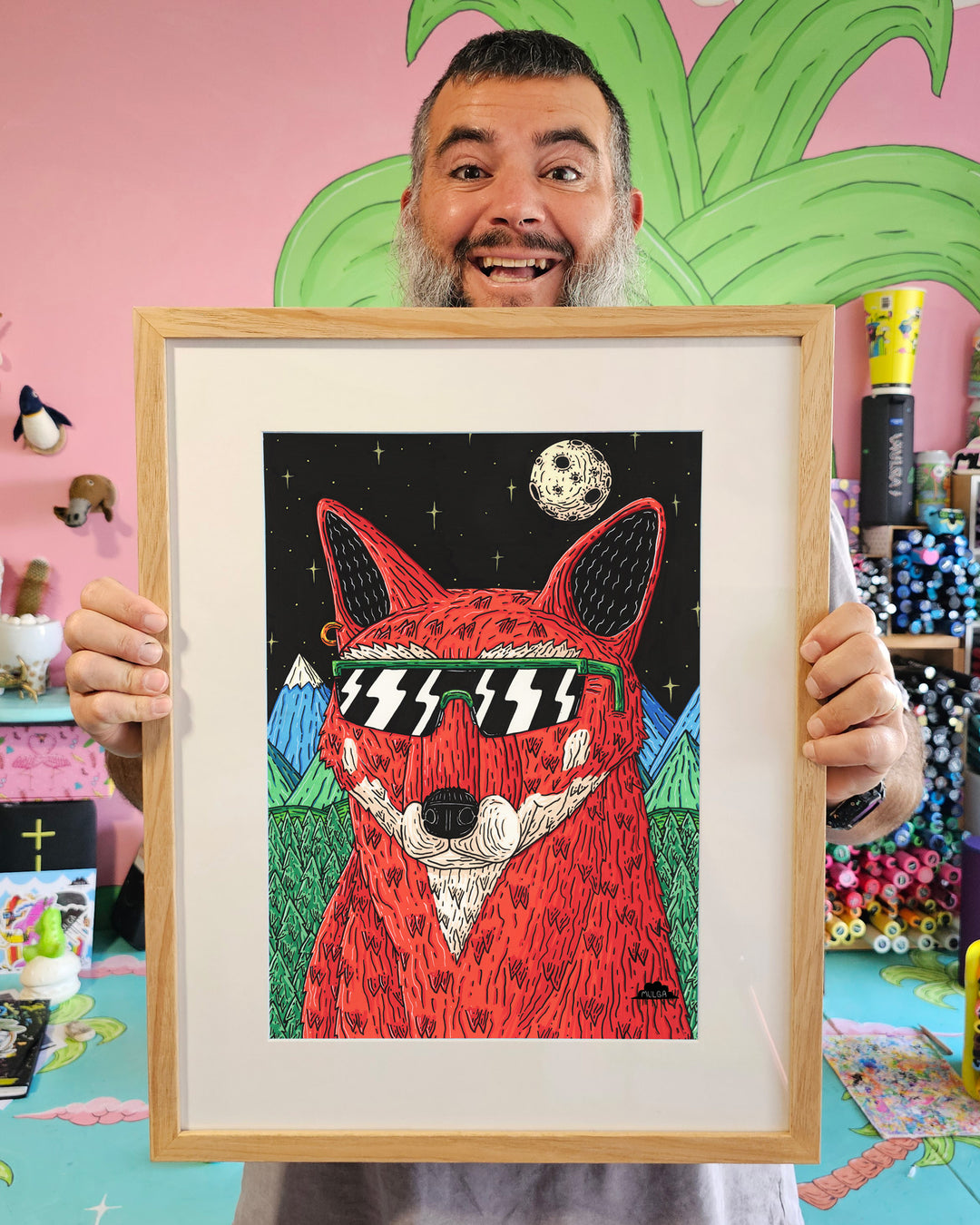 Red Wolf - Original Painting