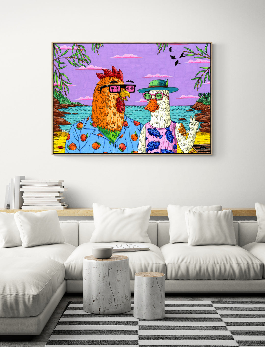 Sam the Chicken & Nat the Duck - Fine Art Print