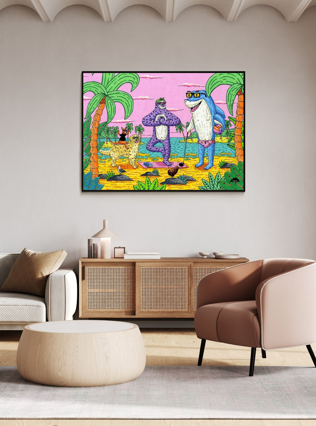 Beach Fam - Limited Edition Framed Canvas Print