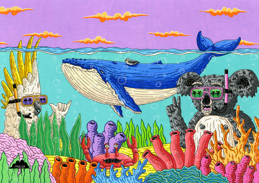 Snorkel Good Times - Original Painting