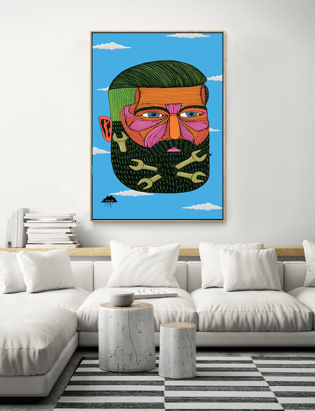 Spanner Beard Samson - Fine Art Print