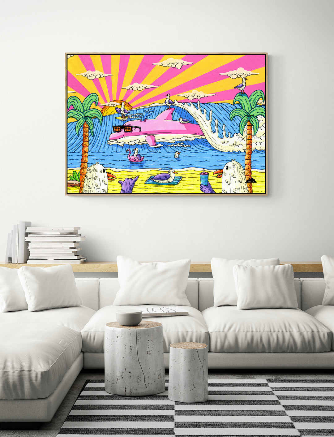 Sunny the Surfing Dolphin - Fine Art Print