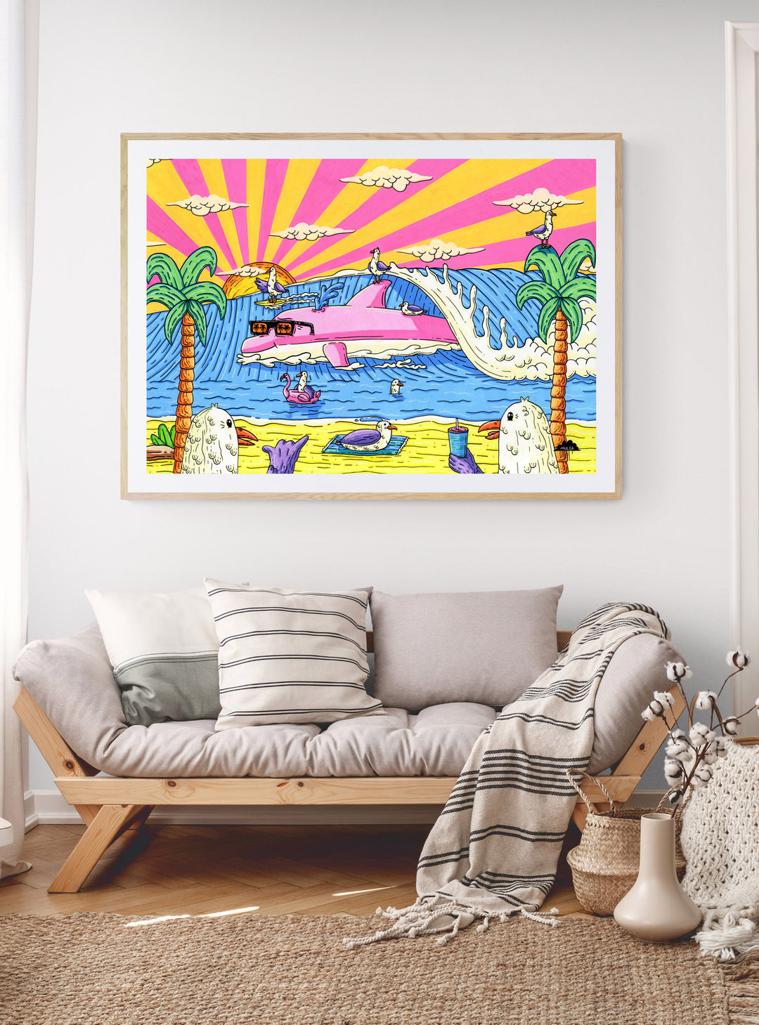 Sunny the Surfing Dolphin - Fine Art Print