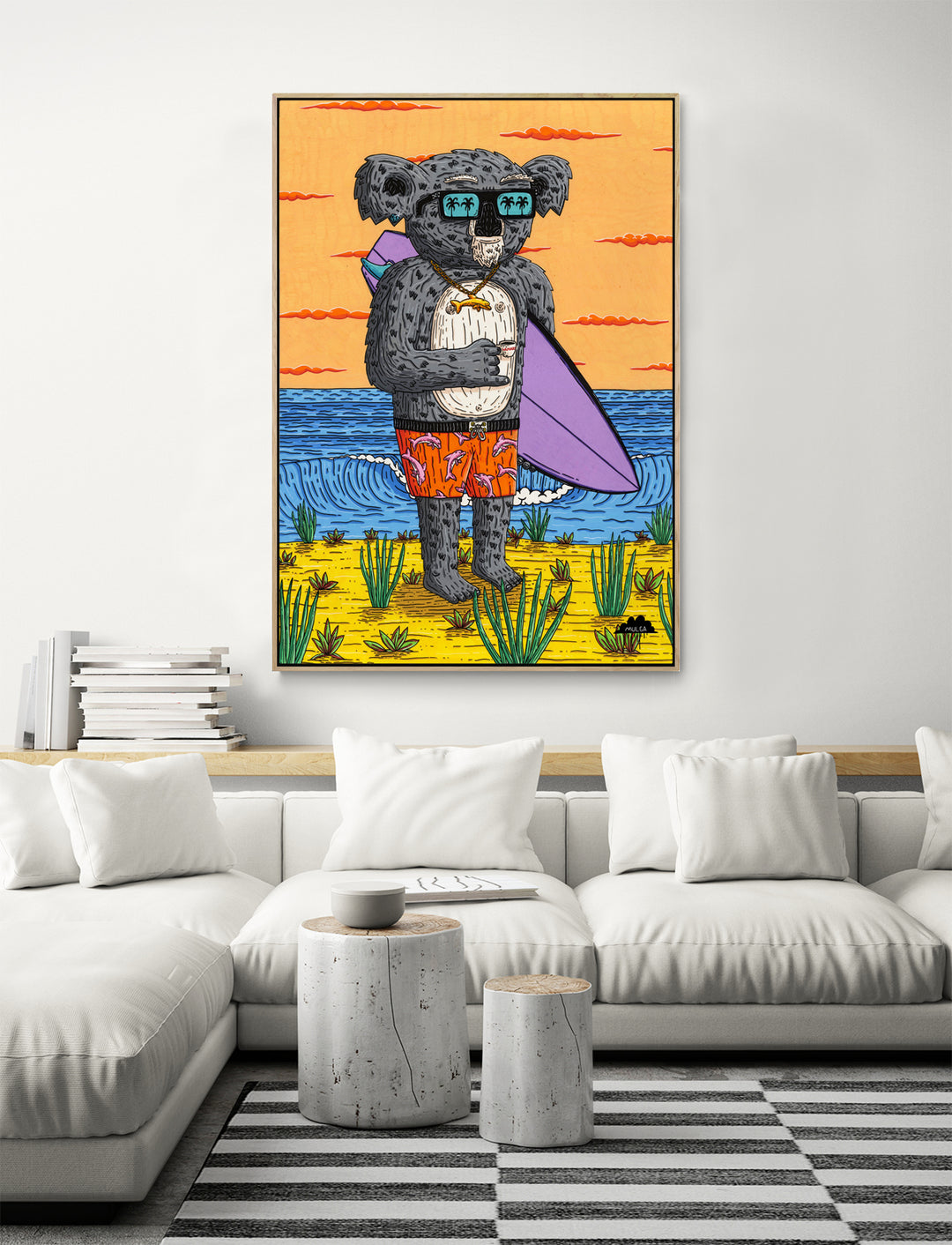 Surfer Sam the Koala - Fine Art Print