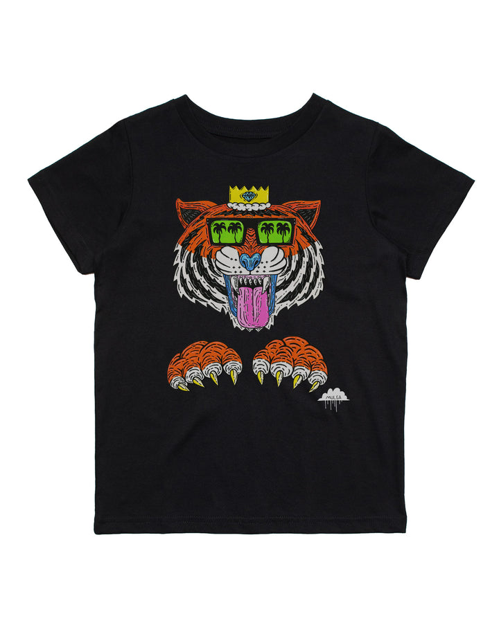 King Louis the Tiger - Kids Tee - Black