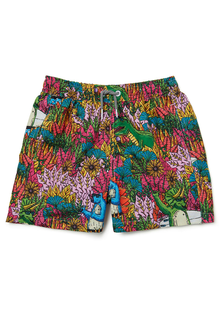 Mulga X Boardies Apparel - Dinosaur Party - Kids Swim Shorts