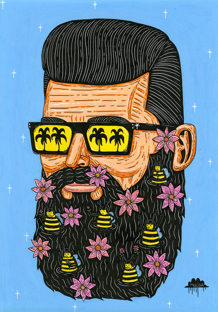 *SOLD* Bee Beard Bertie - Original Painting