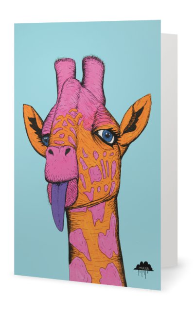 Bronweena the Giraffe-Greeting Card